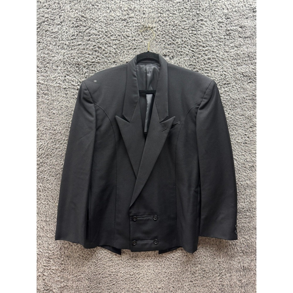 Mr. Junko Koshino Double-Breasted Blazer & Straight Pants Suit Black Mens Size L
